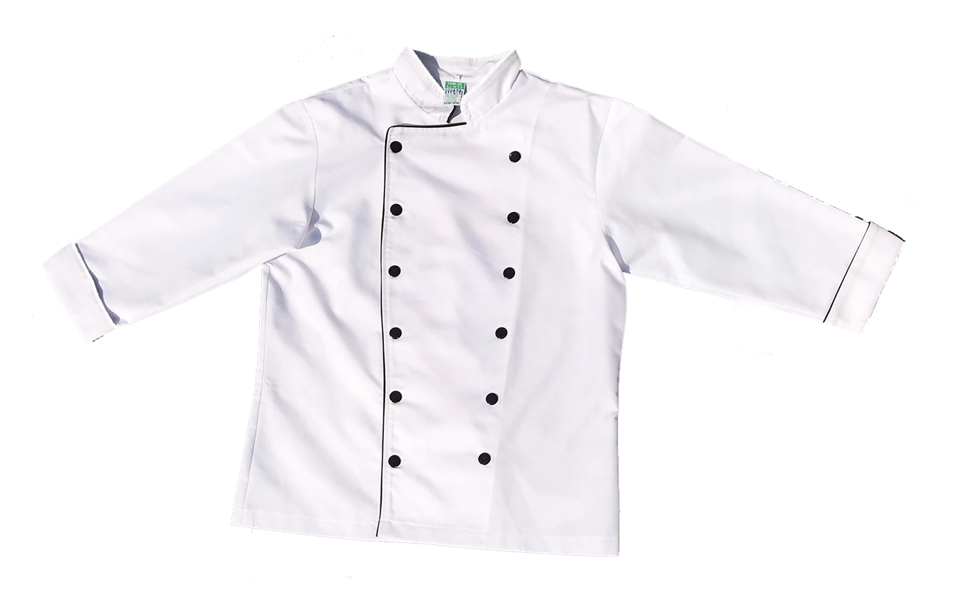 Filipina del chef con bies y boton negro.jpg