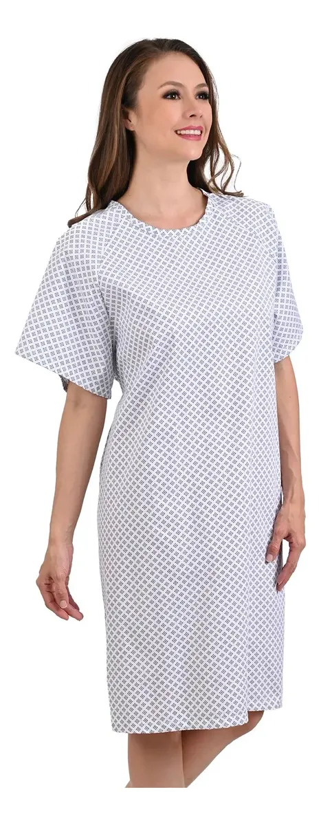 Bata Paciente Hospital Clínica Estampado Resistente