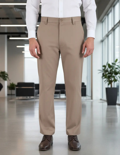 Pantalon De Vestir, Trabajo Con Bolsa Extra En Media Pierna