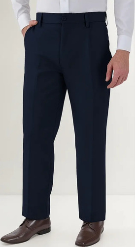 Pantalon De Vestir Casual S/pinzas Hombre C/bolsas Gabardina