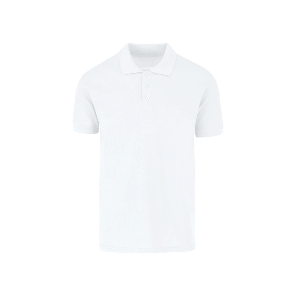 Playera Tipo Polo Piqué para Caballero — Blanco