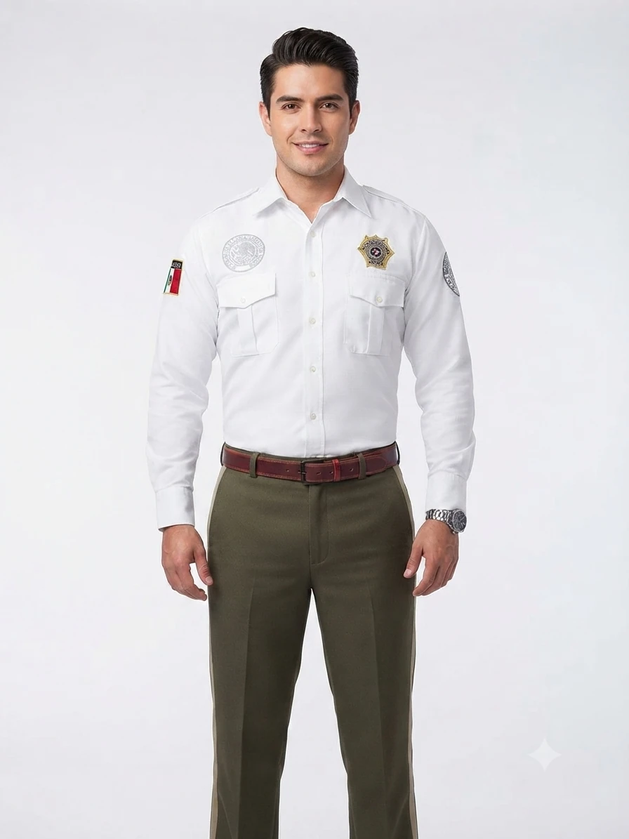 seguridad-camisa-blanca-pantalon-olivo.webp